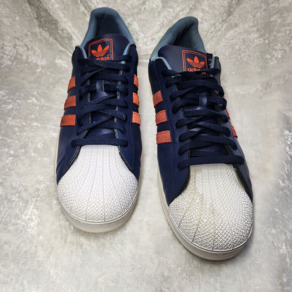 Adidas Mens Superstar Blue & Orange‎ Sneakers/Shoes Size 19